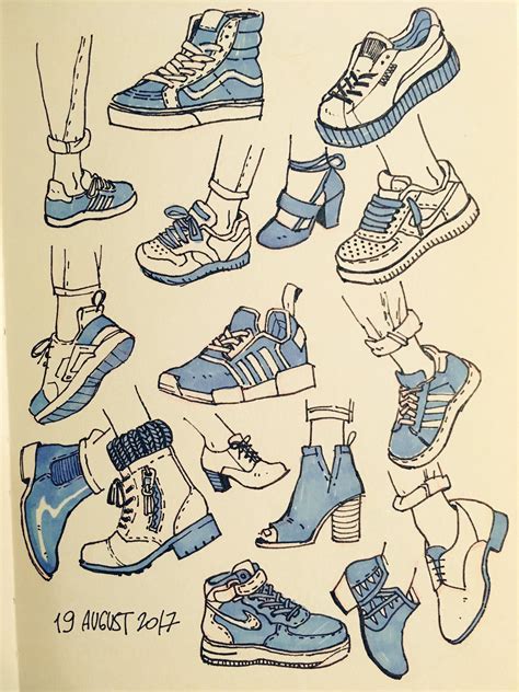 sneakers drawing reference